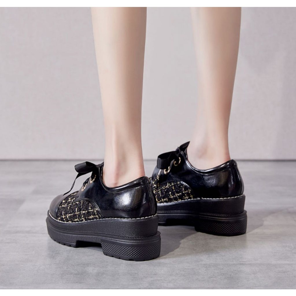 Giày LOLITA Nữ Dế Cao 6 Phân Bánh Mì Nhật Bản