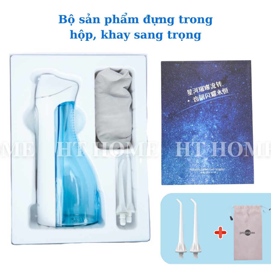 Tăm Nước Prooral 5025 Chính Hãng Bảo Hành 12 Tháng Máy Tăm Nước Cầm Tay 4 Chế Độ Làm Sạch Răng Miệng