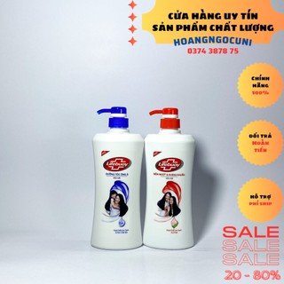 Dầu gội lifebuoy chai lớn dưỡng tóc óng ả xanh và tóc mềm mượt kháng khuẩn đỏ loại 640g mẫu mới
