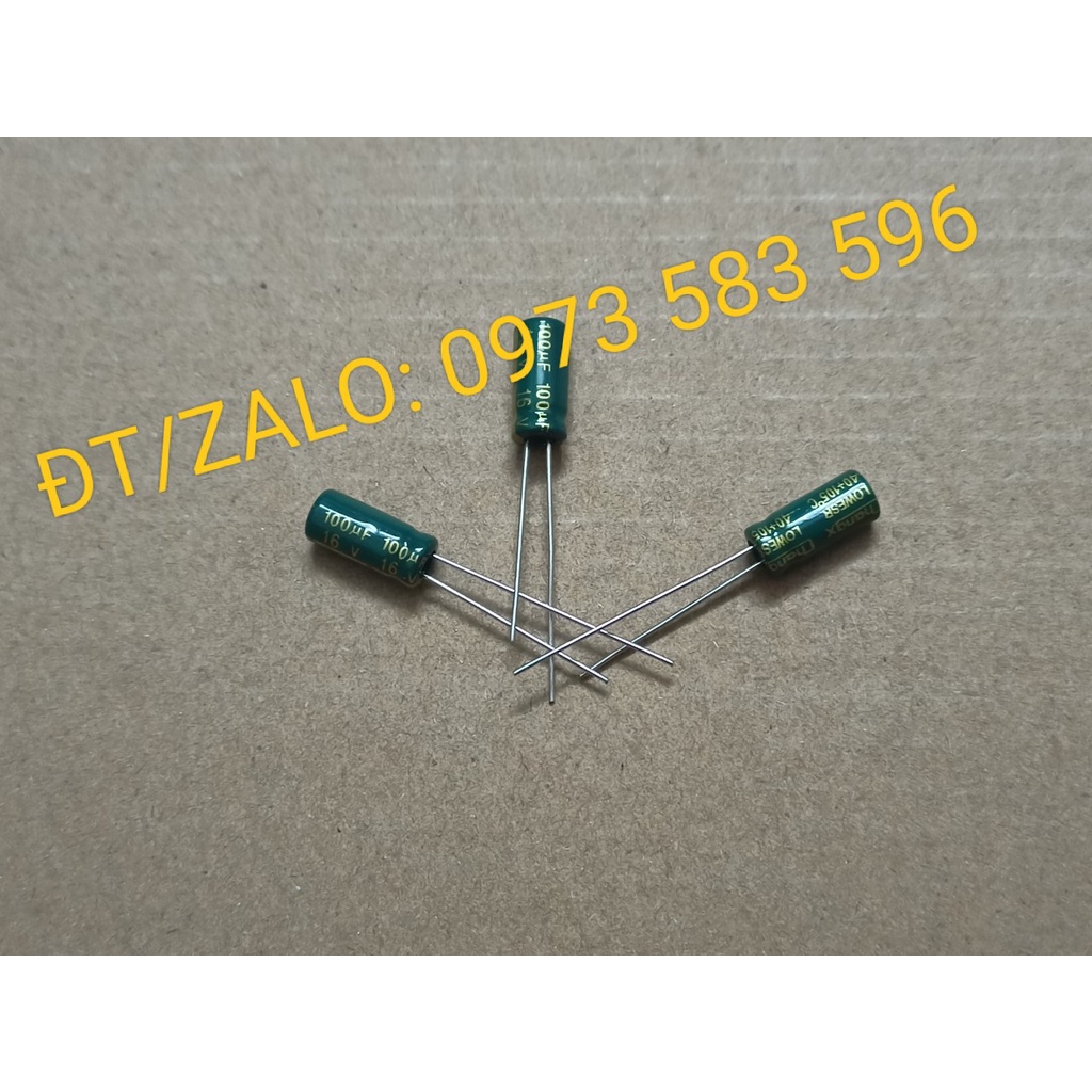 Tụ Hóa 16V 100UF (50 con / Túi) tụ xịn
