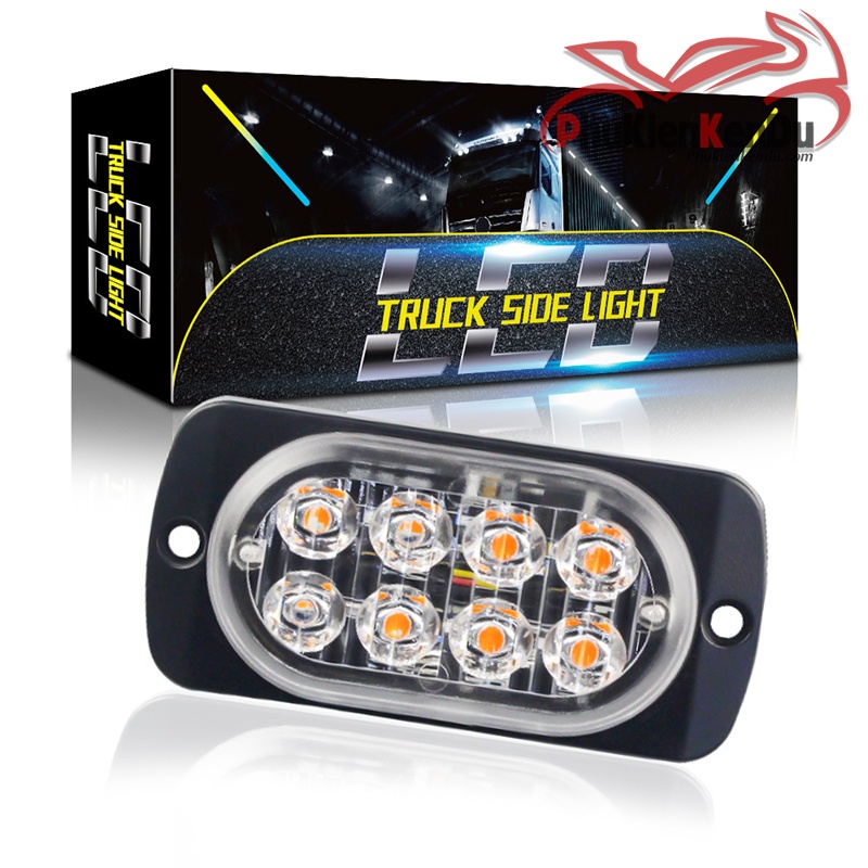 Đèn police chớp xanh đỏ 8 Led cao cấp 16 chế độ nháy cảnh sát vỏ nhôm CNC 12V-24V - DXZ