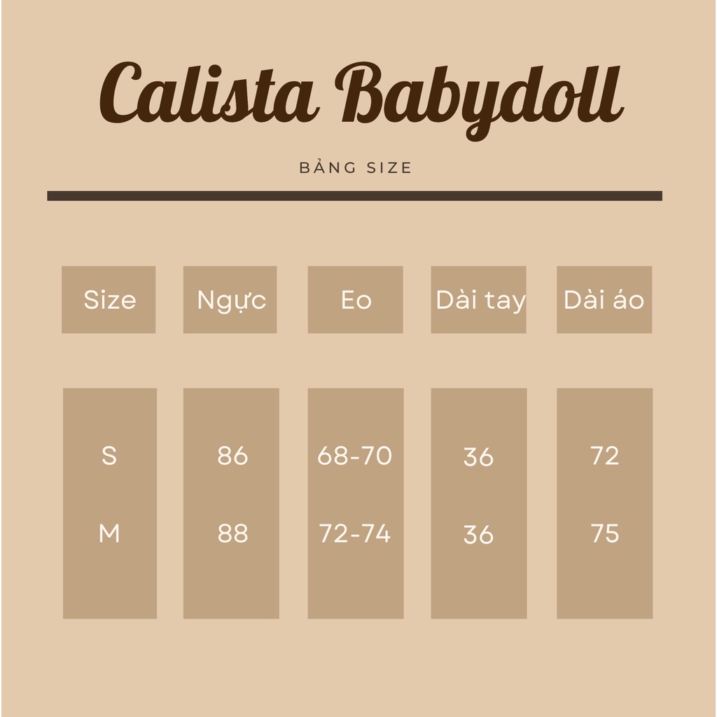 Váy BABYDOLL CALISTA dáng bồng xoè điệu đà 2 màu by Camellia Studio | BigBuy360 - bigbuy360.vn