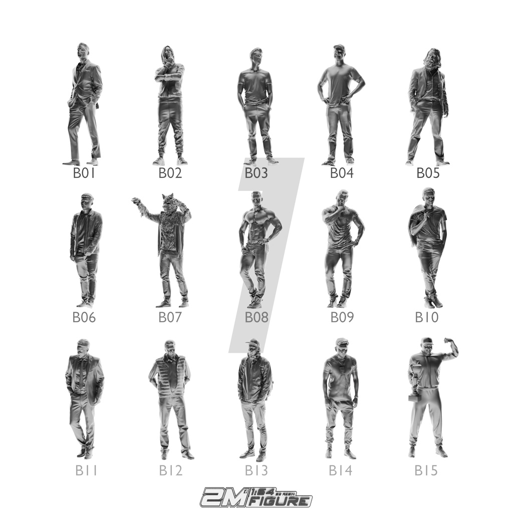 MÔ HÌNH FIGURE 1/64 MÃ SỐ 01 - 15 PHÔI CHƯA SƠN