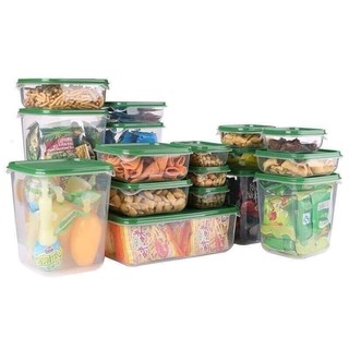 BỘ HỘP NHỰA ĐỰNG THỨC ĂN 17 CHI TIẾT, Hộp Nhựa Đựng Thực Phẩm Bảo Quản HTP02