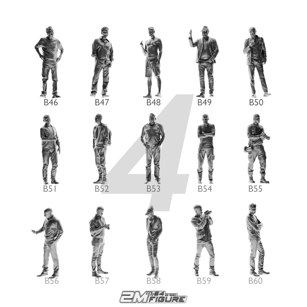 MÔ HÌNH FIGURE 1/64 MÃ SỐ 46 - 60 PHÔI CHƯA SƠN