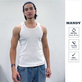 Áo tanktop nam cao cấp thun gân, form body MANDY | Full box