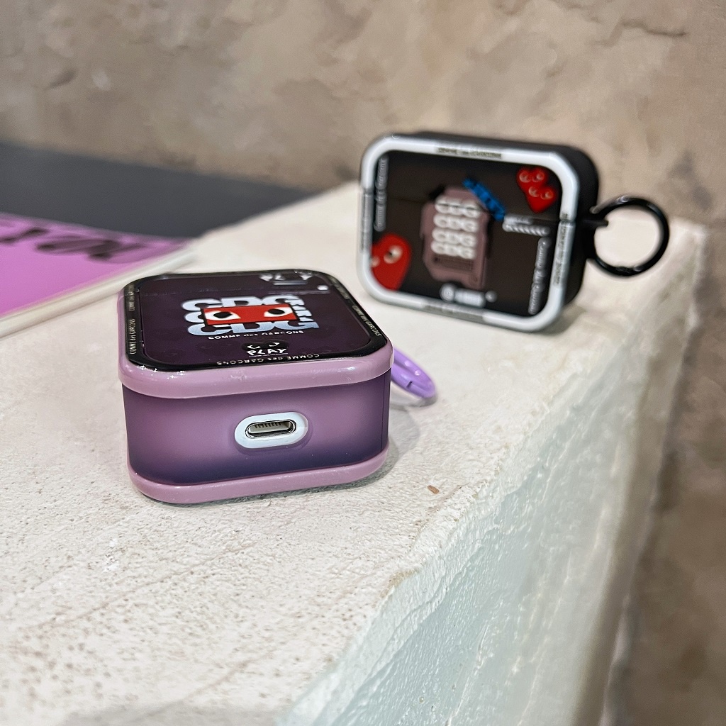 Vỏ Bảo Vệ Hộp Sạc Tai Nghe Bluetooth AirPods2 AirPods3 AirPods pro 2 In logo CDG Hoạt Hình Dễ Thương