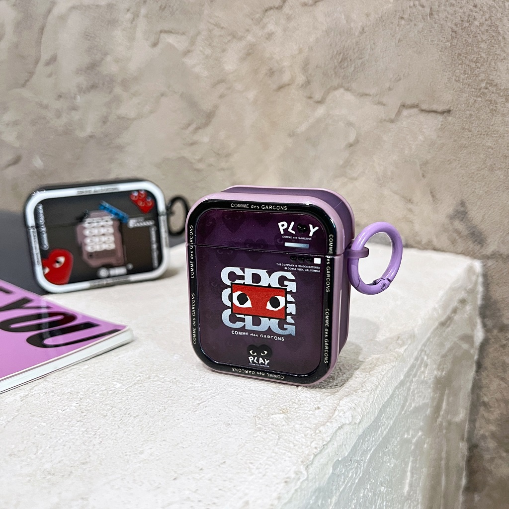 Vỏ Bảo Vệ Hộp Sạc Tai Nghe Bluetooth AirPods2 AirPods3 AirPods pro 2 In logo CDG Hoạt Hình Dễ Thương