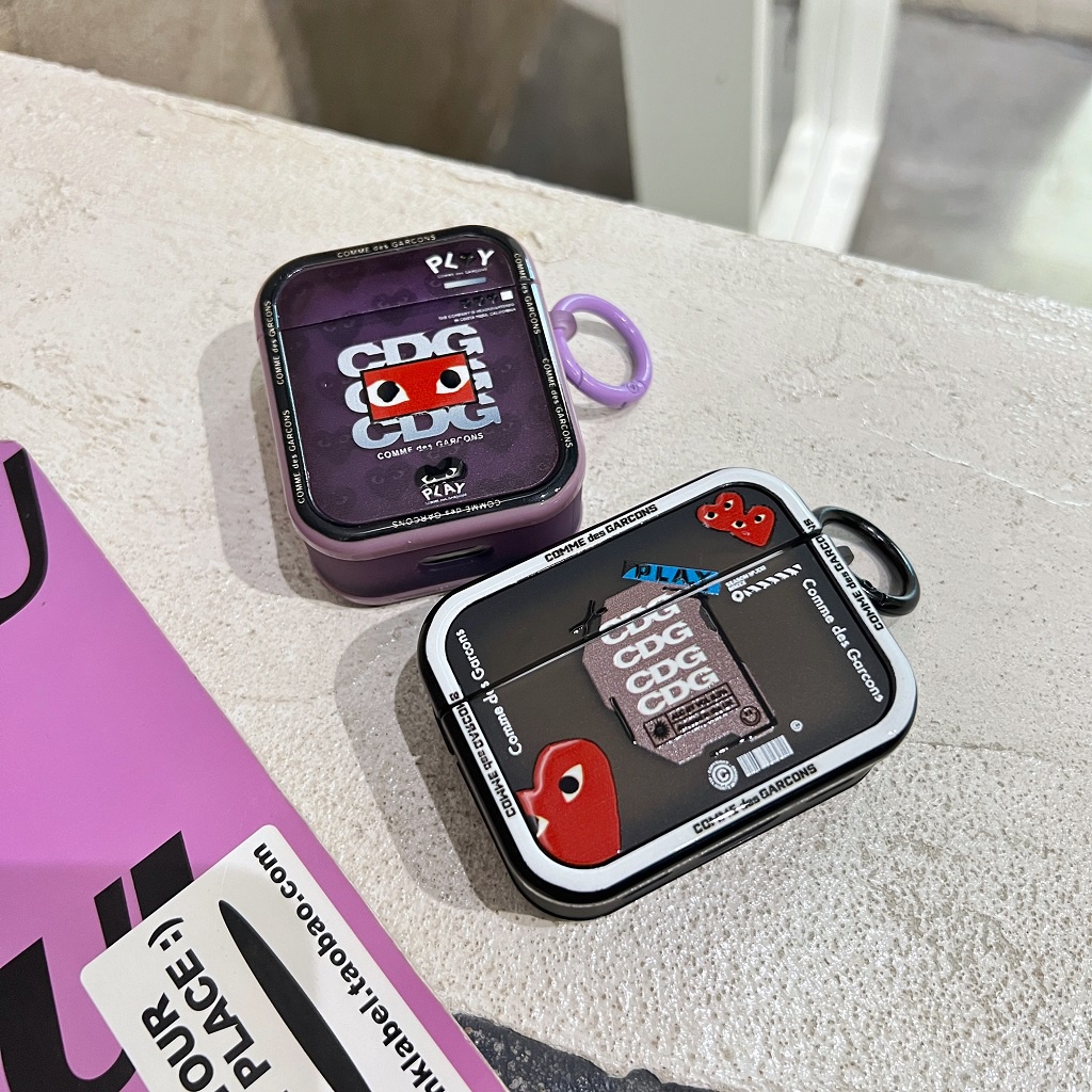 Vỏ Bảo Vệ Hộp Sạc Tai Nghe Bluetooth AirPods2 AirPods3 AirPods pro 2 In logo CDG Hoạt Hình Dễ Thương
