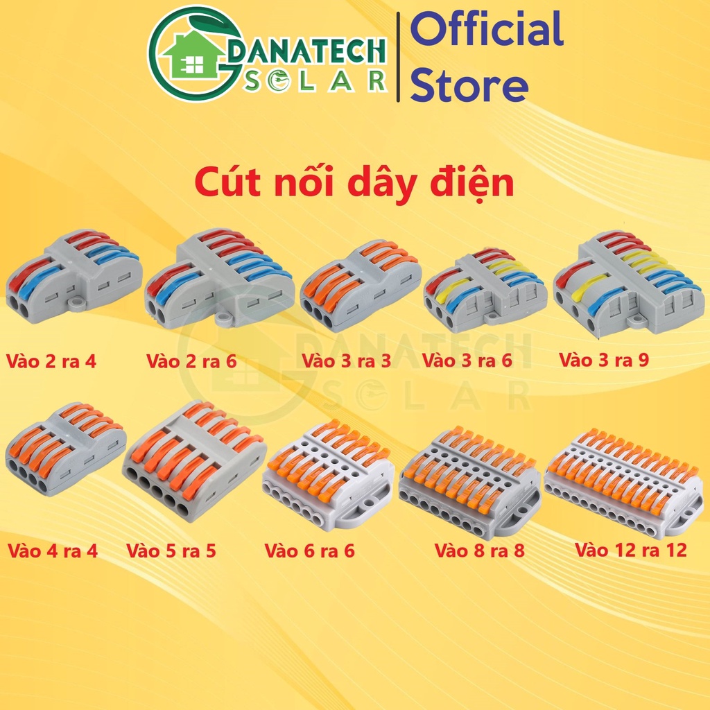Cút nối dây điện nhanh | nhựa chống cháy cao cấp | vào 2 ra 4 ra 6 | vào 3 ra 3 ra 6 ra 9 | vào 4 ra 4 | vào 5 ra 5