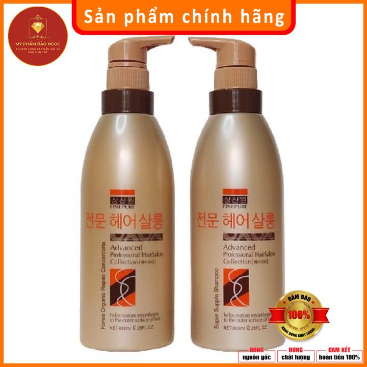 Dầu Gội Xả FinePure Korea Organic Repair 800ml Siêu Mượt CHÍNH HÃNG