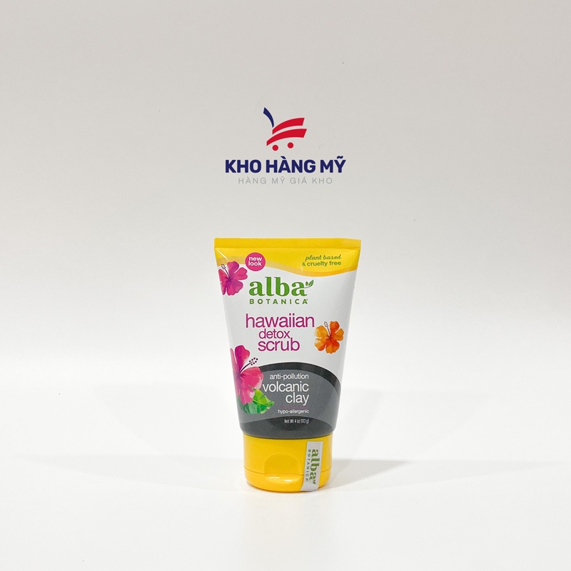 Tẩy tế bào da mặt thải độc đất sét núi lửa ALBA BOTANICA