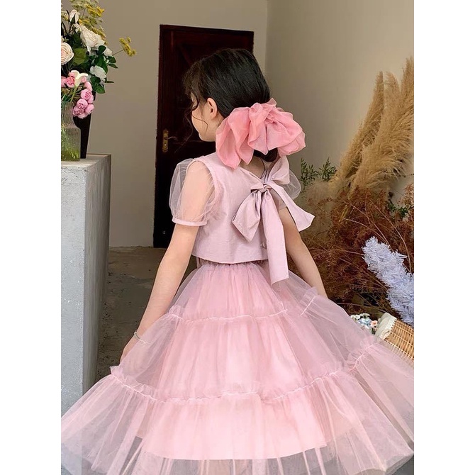 Rập Giấy KR104 - Set áo croptop & váy tầng công chúa
