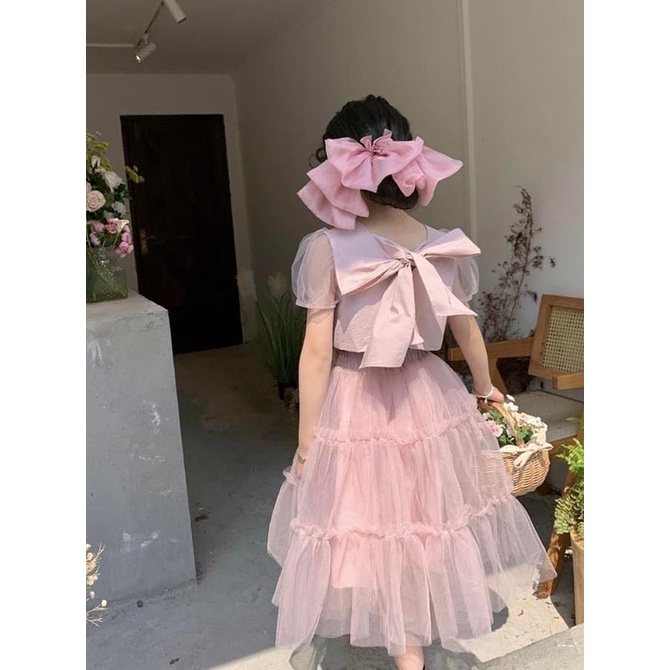 Rập Giấy KR104 - Set áo croptop & váy tầng công chúa