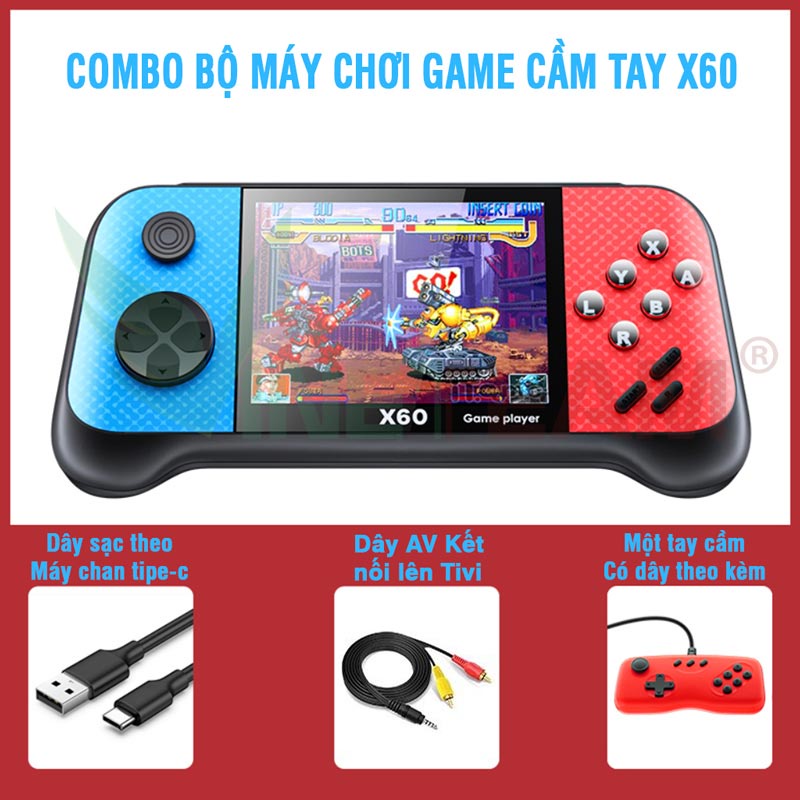 Máy chơi game x60, 2 tay cầm kết nối tivi