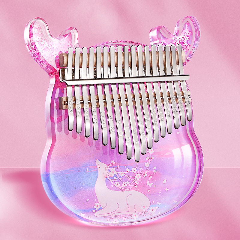 Miễn phí vận chuyển ĐÀN KALIMBA TRONG SUỐT PHA LÊ 17 PHÍM 21 PHÍM CAO CẤP SIÊU CUTE QUÀ TẶNG BẠN GÁI THUMP PIANO CẦM TAY