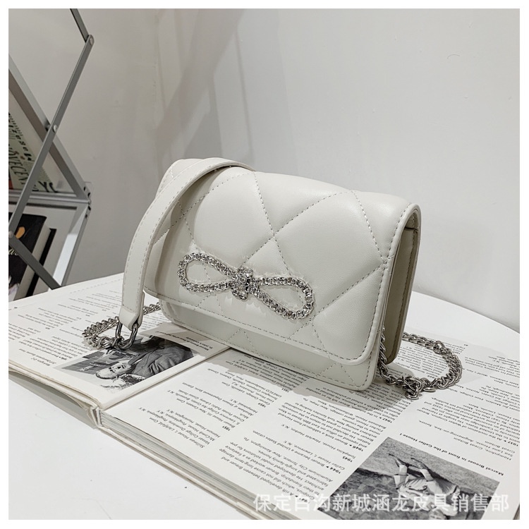 Túi xách nữ đeo chéo đeo vai đính nơ đá thời trang 518