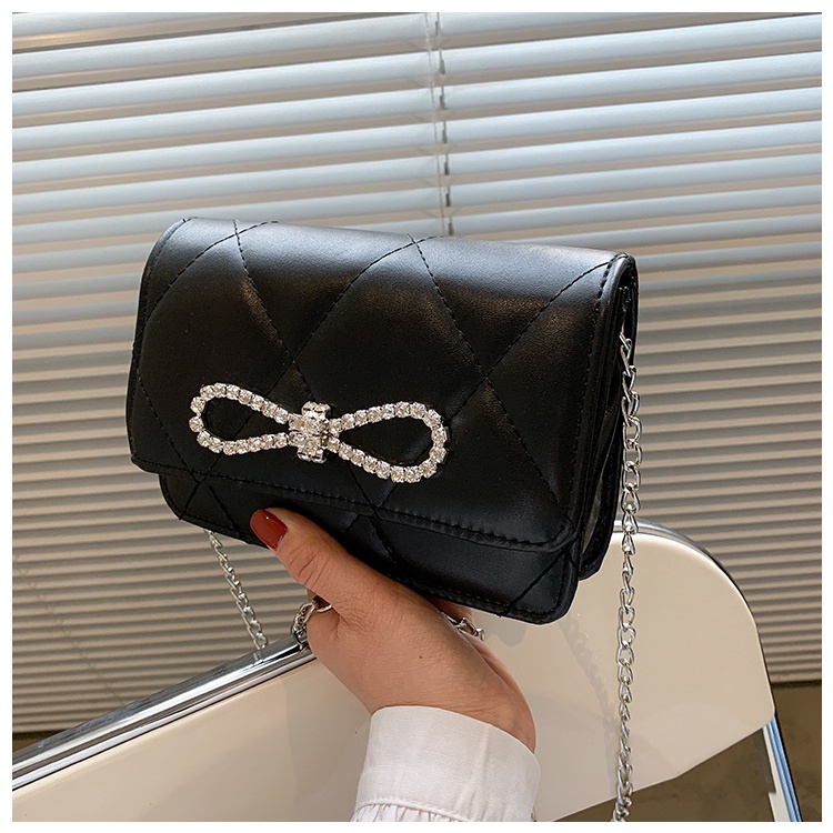 Túi xách nữ đeo chéo đeo vai đính nơ đá thời trang 518