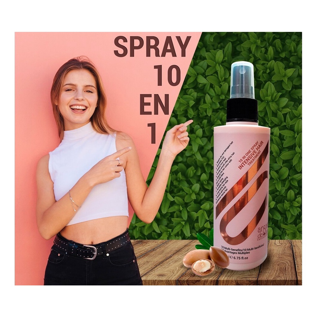 Xịt dưỡng 10 tác dụng trong 1 Argan Deluxe 10 IN ONE Spray Intensive Hair Treatment 200ml