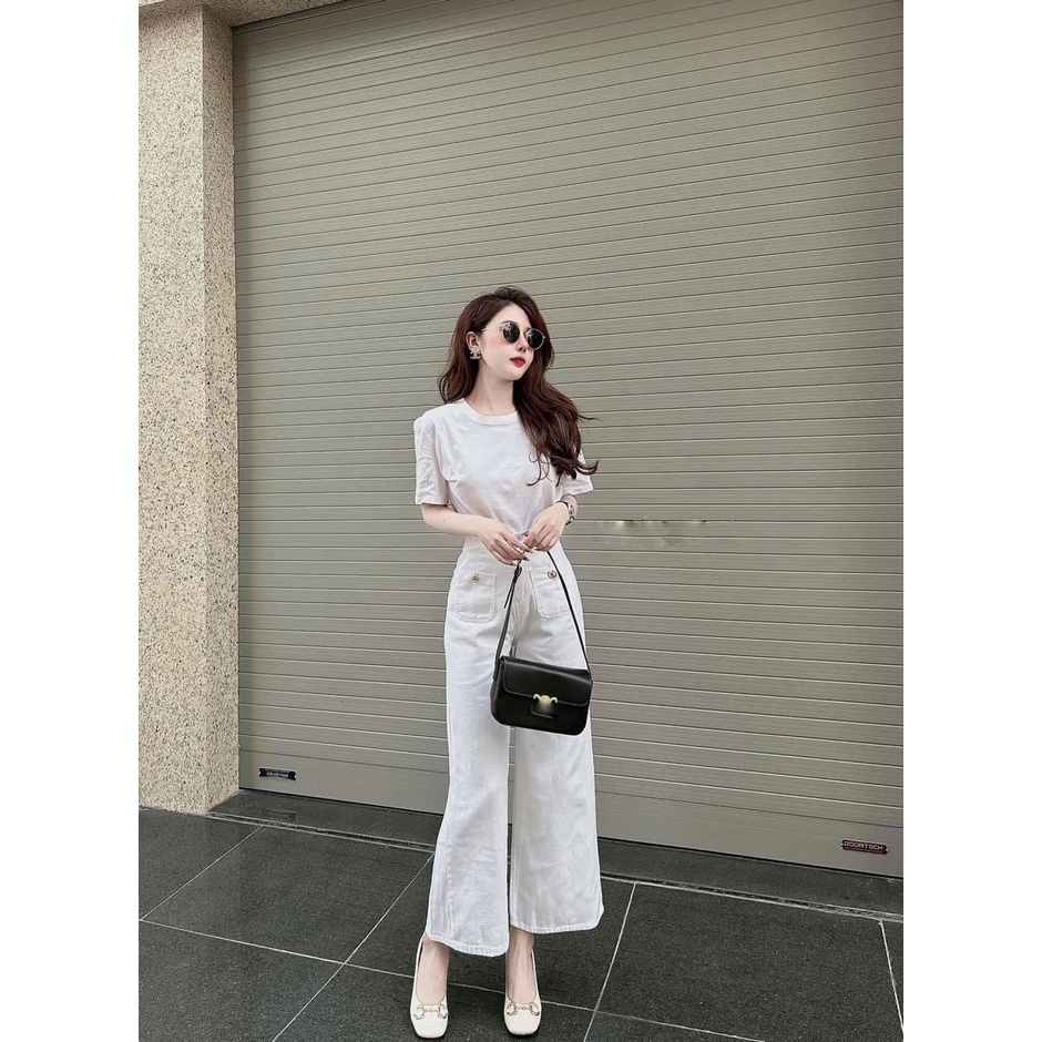 Set jeam bò hồng và set jeam trắng siêu xinh, siêu hottrend 2 màu Jullie.De' Clothing