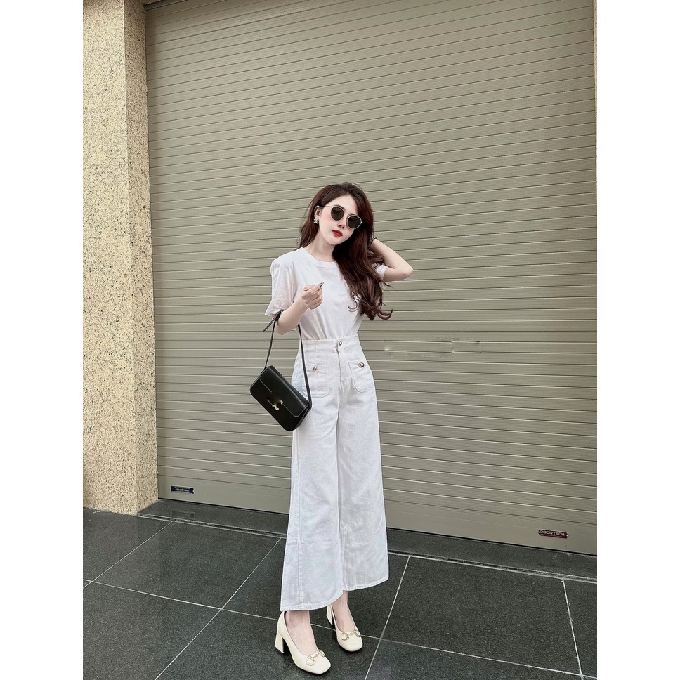 Set jeam bò hồng và set jeam trắng siêu xinh, siêu hottrend 2 màu Jullie.De' Clothing