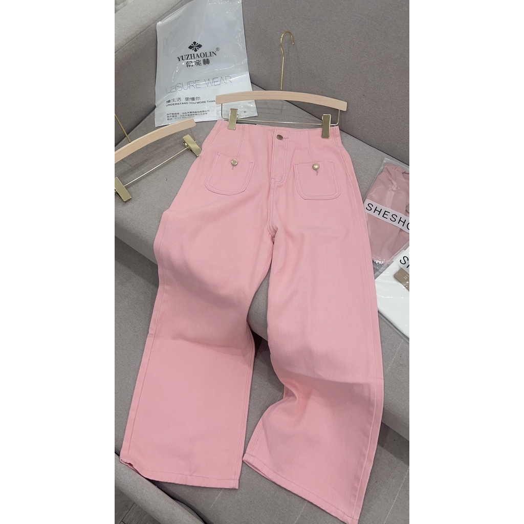 Set jeam bò hồng và set jeam trắng siêu xinh, siêu hottrend 2 màu Jullie.De' Clothing