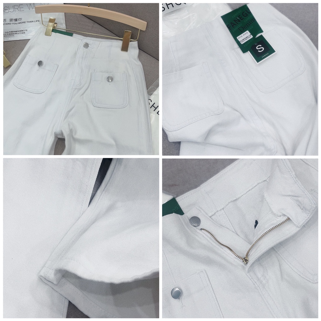 Set jeam bò hồng và set jeam trắng siêu xinh, siêu hottrend 2 màu Jullie.De' Clothing