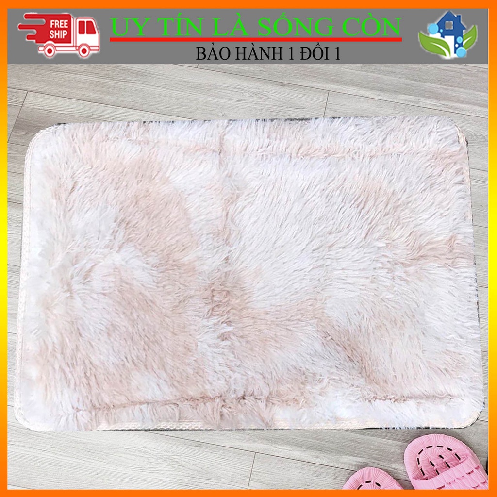 Thảm Lông Loang Trải Sàn Lông Dầy Hàng Đẹp 2022 ( Kích Thước 40x60cm - Mặt Sau Chồng trơn trượt)