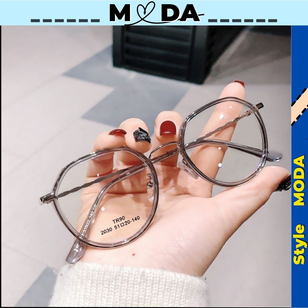Mắt kính gọng kim loại chống ánh sáng xanh thời trang dành cho nữ, kính mát không độ phong cách hàn quốc MODA K002