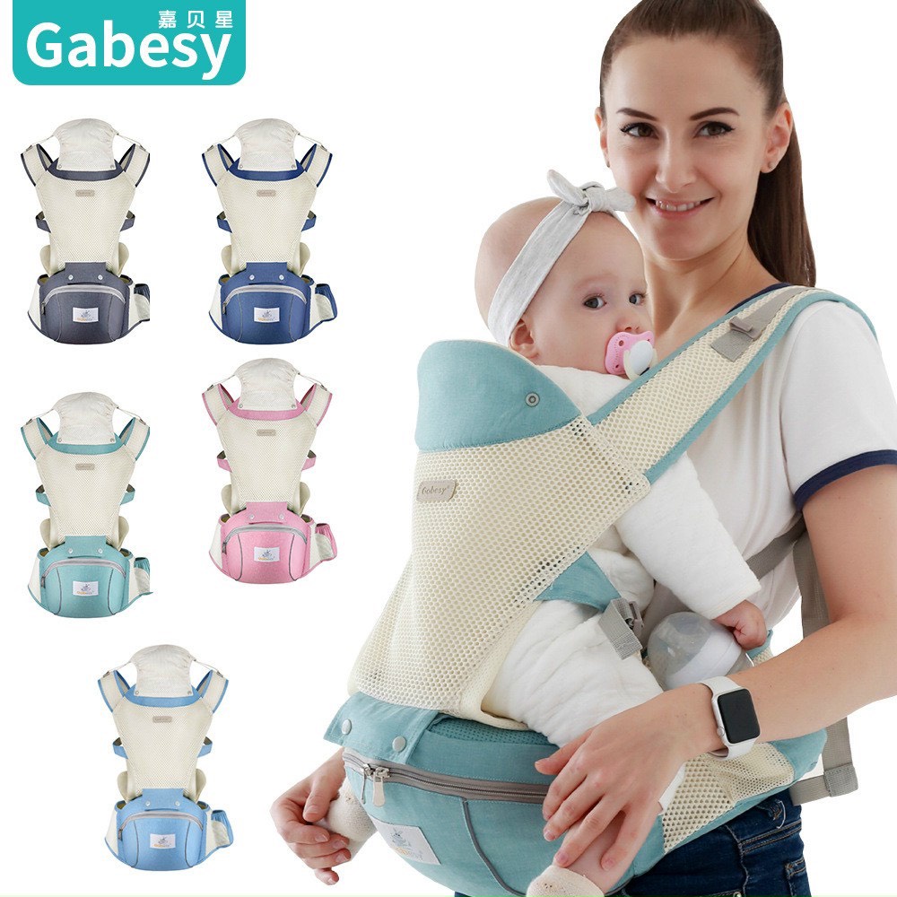 Địu em bé GABESY đa chức năng, địu em bé sơ sinh 0-36 tháng thoáng khí