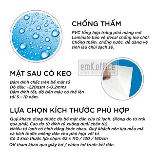 [Nhiều mẫu] Decal dán tủ lạnh, miếng dán tủ lạnh mẫu cute - CB11