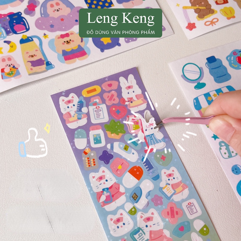 Nhíp gắp sticker washi tape văn phòng phẩm Leng Keng dành cho học sinh