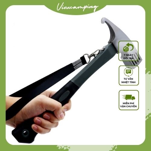 Búa Đầu Búa 2 Trong 1 Chống Mài Mòn Chuyên Dụng Cho Cắm Trại, Du Lịch, Dã Ngoại