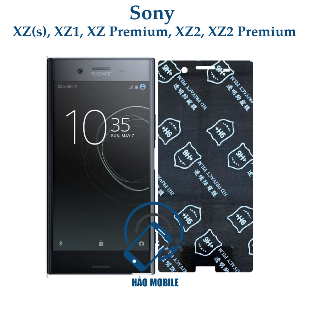 Dán chống nhìn trộm Sony XZ(s), XZ1, XZ Premium, XZ2, XZ2 Premium - Dán cường lực dẻo nano 9H+