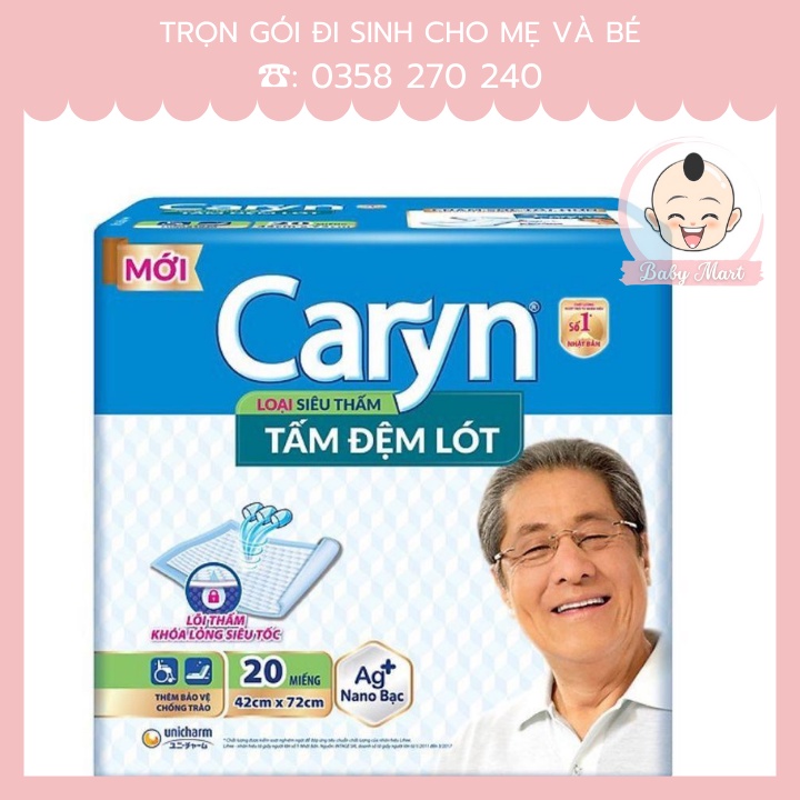 Gói 20 Tấm đệm lót Caryn siêu thấm cho mẹ sau sinh, cho người già