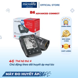 Máy Đo Huyết Áp MICROLIFE B6 Connected Advanced Công Nghệ PAD Phát Hiện Rối Loạn Nhịp Tim Cảnh Báo Nguy Cơ Đột Qụy