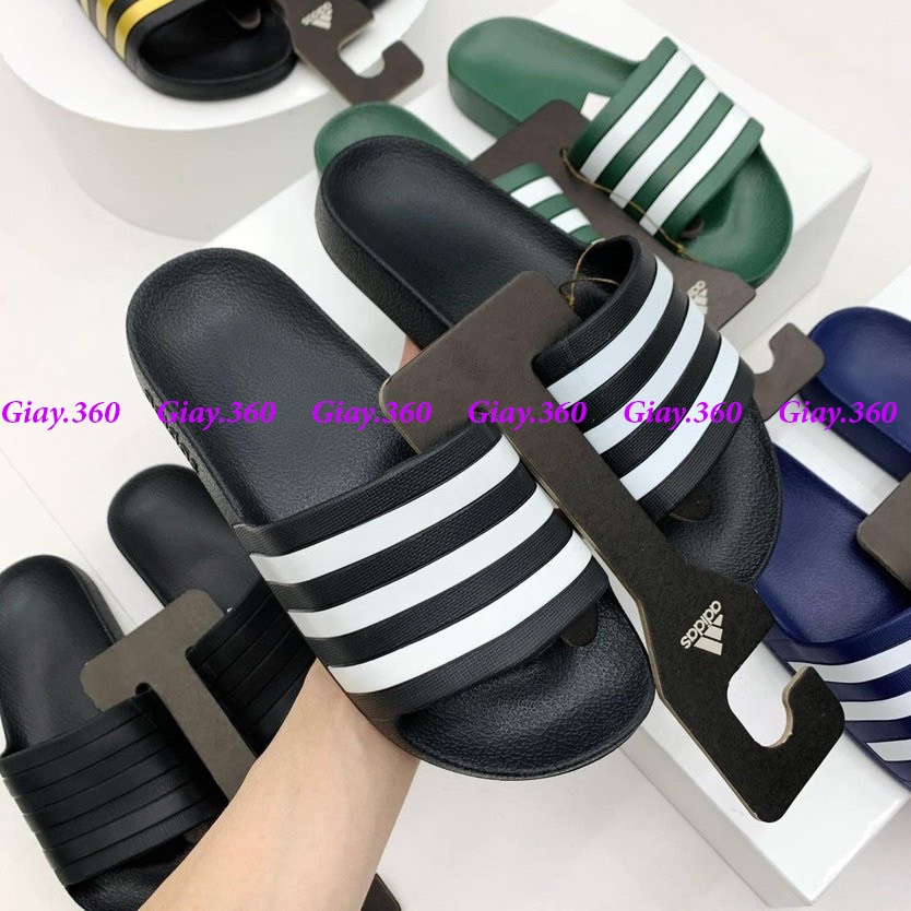 Dép adidas đúc nguyên khối siêu nhẹ,dép nam quai ngang chống hôi chân ful box