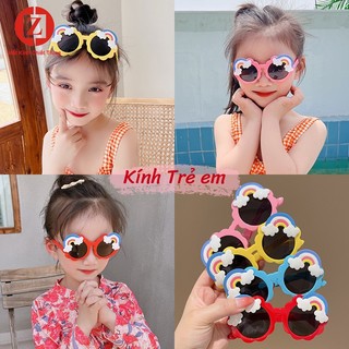 Kính mát cầu vồng cho bé 2-9 tuổi, chống tia UV400, chống bụi- mã H1586 màu Hồng phấn