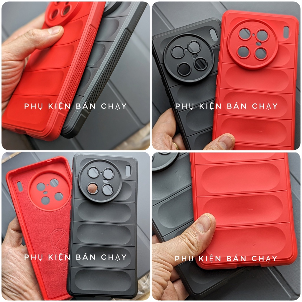 Ốp lưng sọc ngang chống sốc dẻo TPU lót vải Vivo X100 Pro / X90 Pro Plus / X 90 chuẩn quân đội bảo vệ cụm cam sau