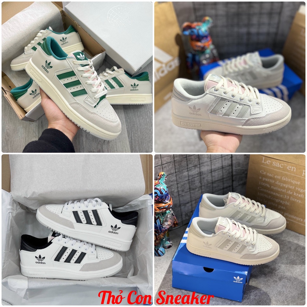 Giày thể thao nam nữ adidas Forum low 85 , Das forum 3 màu trắng kem xanh lá đen 2023 full box bill