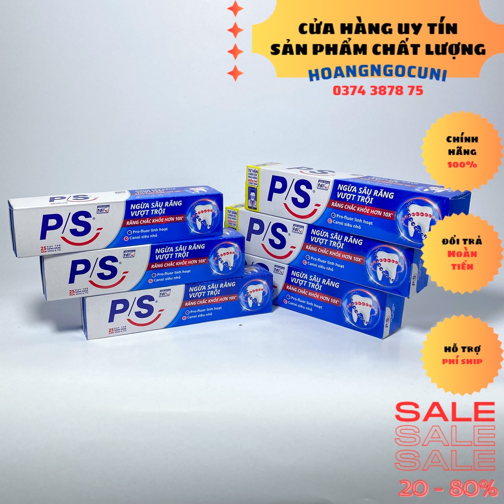 Kem đánh răng ps ngừa sâu răng vượt trội 100g hoặc 180g chính hãng mẫu mới