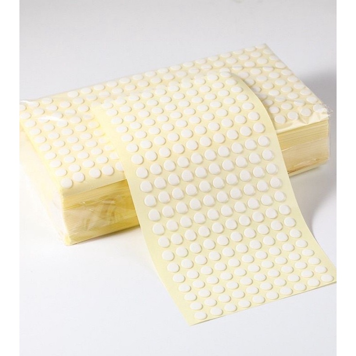 🌸100 stick tròn keo dán silicon 2 mặt dán bình, charm, sticker nhựa🌸