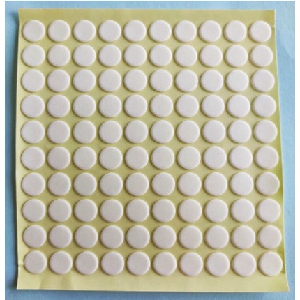 🌸100 stick tròn keo dán silicon 2 mặt dán bình, charm, sticker nhựa🌸