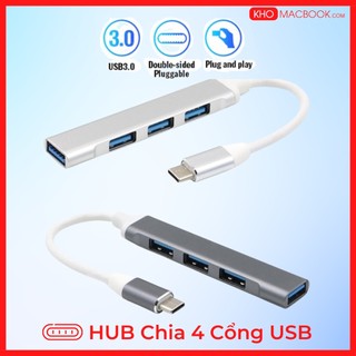 Thiết bị chuyển đổi cổng type c usb 3.0 cho laptop máy tính, hub chuyển đổi type c sang 4 cổng usb. bộ chia 4 cổng