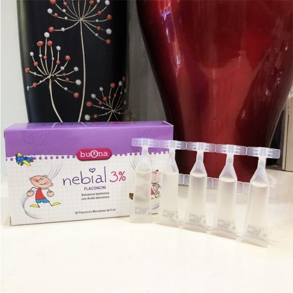 Dung dịch nhỏ mũi Nebianax 3% Flaconcini - Nước muối ưu trương