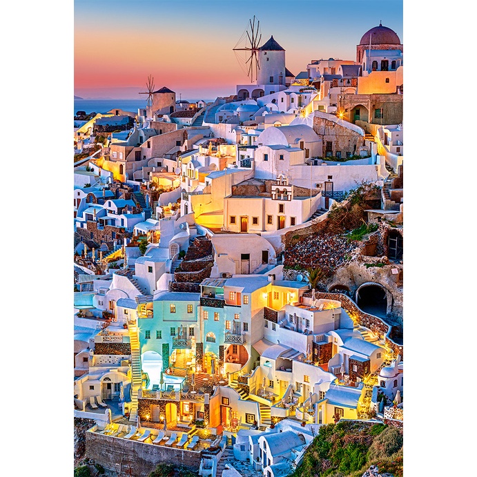 Xếp hình puzzle Santorini Lights 1000 mảnh Castroland C103522