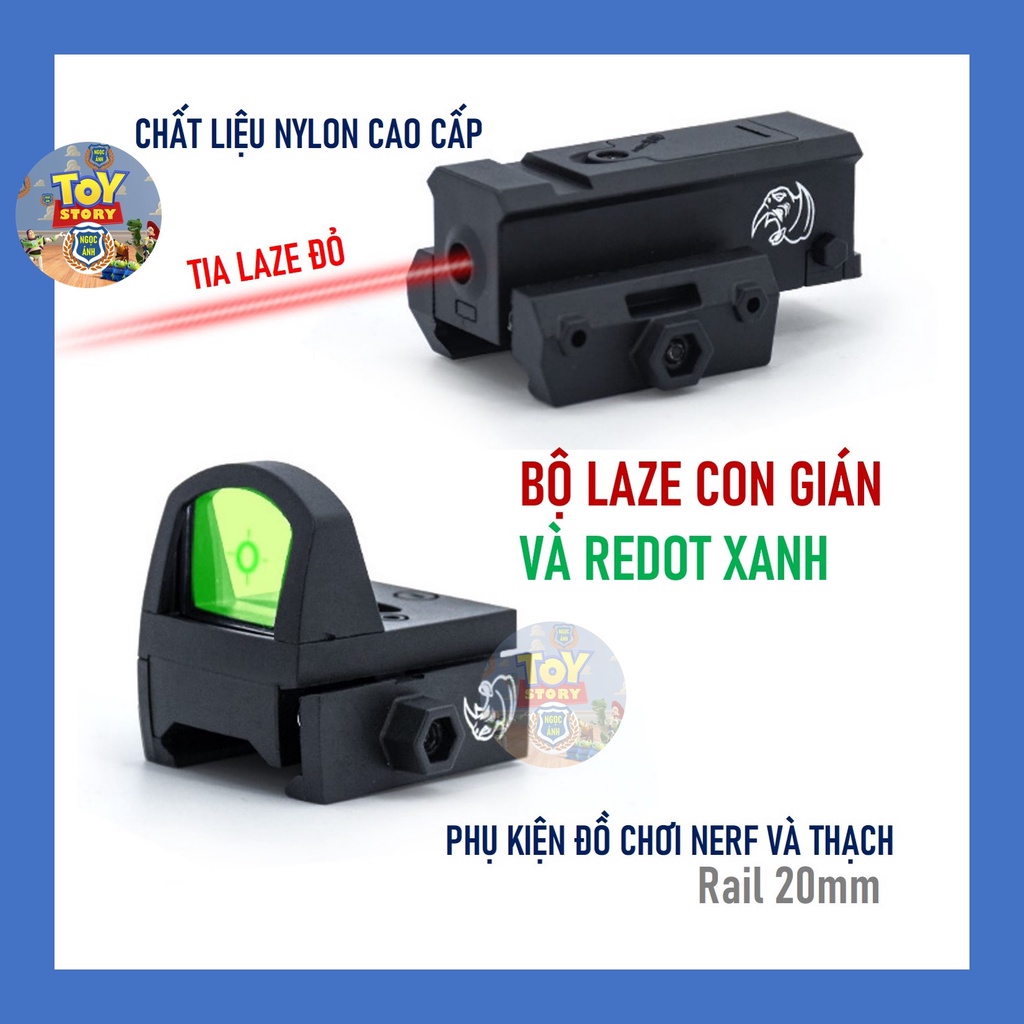 SET Đèn Laze Con Dán và Red0tt Xanh Lá - Phụ Kiện Nâng Cấp Cao Cấp