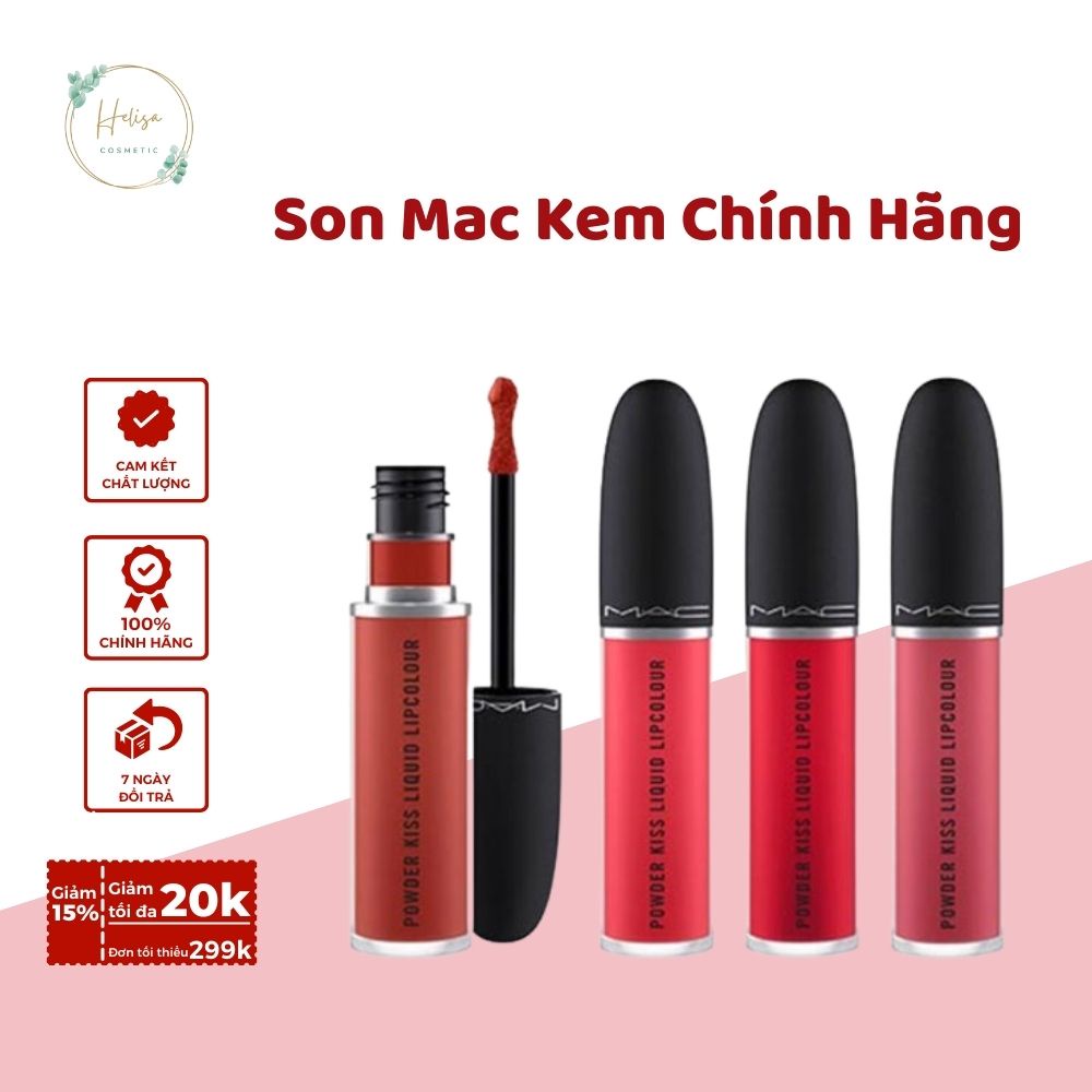 Son MAC Kem Chính Hãng Siêu Lì Mềm Môi Helisa Cosmetic