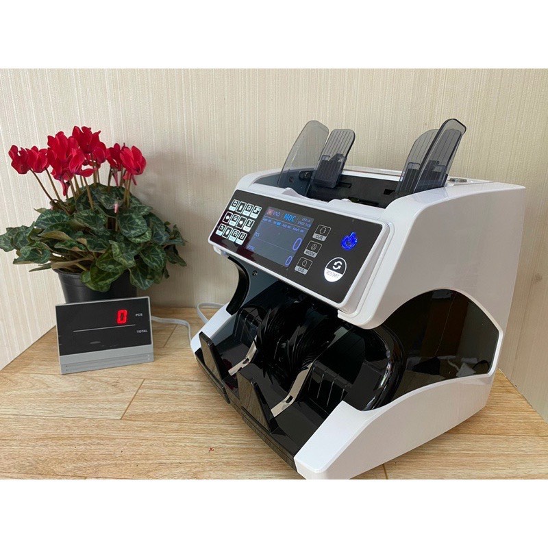 Máy đếm tiền HOSHICO ATM 666 Đếm 10 loại ngoại tệ-phát hiện tiền giả -tổng tiền nhiều mệnh giá japan 2023new