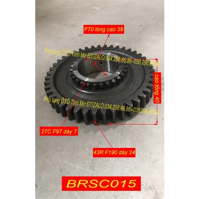Bánh Răng/BR số lùi 43R/27C CHÉO 145 (1700J-182)
